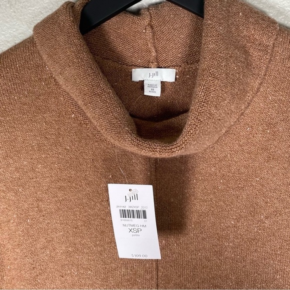 NWT J. Jill Cowl Neck Sweater Dress in Nutmeg - Picture 5 of 6